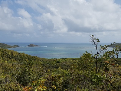 The lovely bay of treasure near the ruins of Chateau Dubuc.
