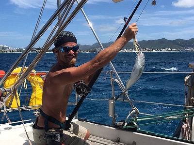 My first ever fish landed. Unfortunately we could not risk cooking this fish because of Ciguatera concerns.