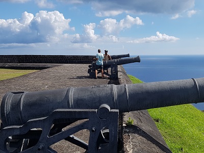 The main battery of Brimstone Hill Fortress.