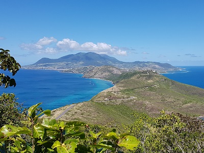 St Kitts as seen from it's southern tip.