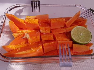 Breakfast of champions. Papaya & lime. 