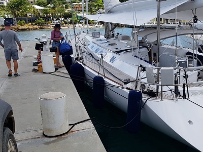 Theo & Elsa boarding their workplace.